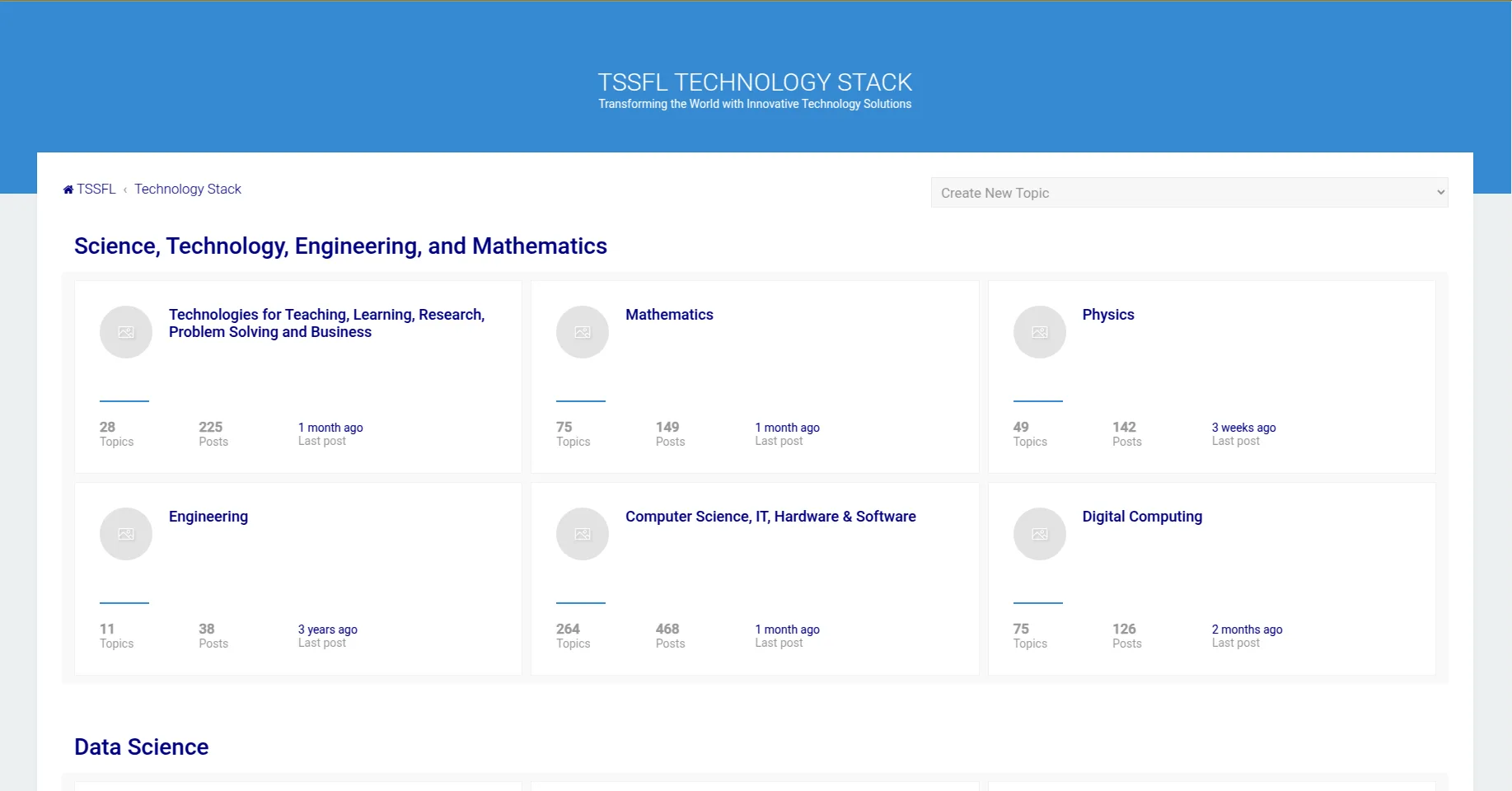 TSSFL Technology Stack — STEM Forums