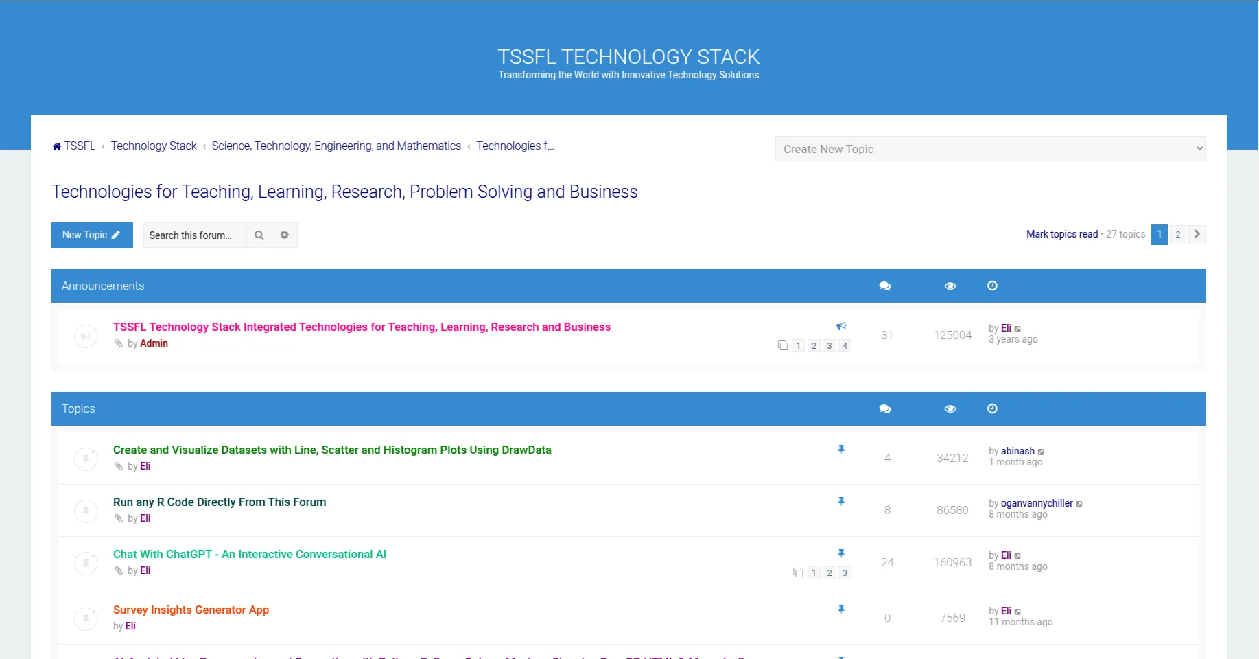 TSSFL Technology Stack — Teaching & Learning Tools