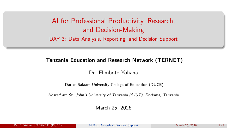 Day 3 Presentation Cover